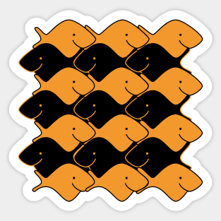 Herringbone Goldfish Sticker